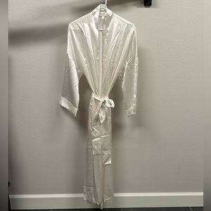 The White Company long ivory silk robe. Size medium.